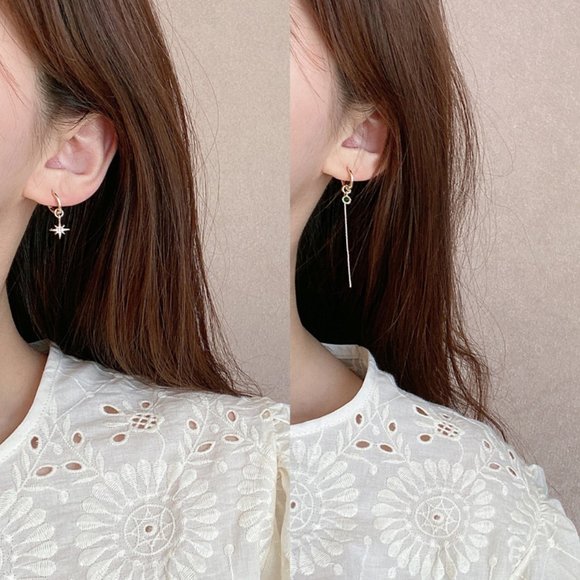 ❤️‍🔥𝕤𝕒𝕝𝕖❤️‍🔥 4 charm huggie earrings sets - Picture 7 of 13